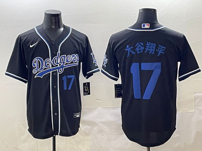 Men 2025 Los Angeles Dodgers #17 Ohtani Black Three generations Fashion Nike MLB Jersey style 13